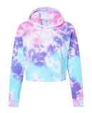 Tie-Dye CD8333 Ladies' Cropped Hooded Sweatshirt in Cotton candy