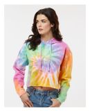 Tie-Dye CD8333 Ladies' Cropped Hooded Sweatshirt in Eternity