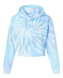 Tie-Dye CD8333 Ladies' Cropped Hooded Sweatshirt in Lagoon