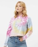 Tie-Dye CD8333 Ladies' Cropped Hooded Sweatshirt in Desert rose