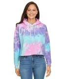 Tie-Dye CD8333 Ladies' Cropped Hooded Sweatshirt COTTON CANDY