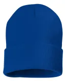 Sportsman SP12 Solid 12" Cuffed Beanie in Royal blue