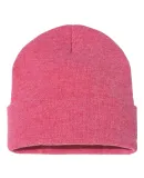 Sportsman SP12 Solid 12" Cuffed Beanie in Heather red