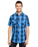 Burnside Clothing 9203 Buffalo Plaid Short Sleeve  Black/ Blue