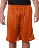 Alleson Athletic 7241 Challenger Shorts in Burnt orange/ white