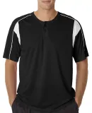 Alleson Athletic 7937 B-Core Pro Placket Jersey Black/ White