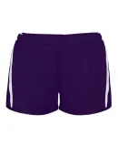 Alleson Athletic 7274 Women's Stride Shorts Purple/ White