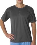 Alleson Athletic 7930 B-Core Placket Jersey in Graphite