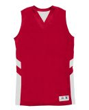 Alleson Athletic 8966 B-Pivot Rev. Women's Tank To in Red/ white