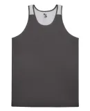 Alleson Athletic 2668 Youth Ventback Singlet Graphite/ White
