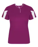 Alleson Athletic 6176 Women's Striker Placket Hot Pink/ White