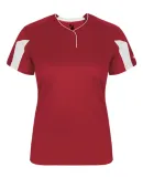 Alleson Athletic 6176 Women's Striker Placket Red/ White