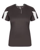Alleson Athletic 6176 Women's Striker Placket in Graphite/ white