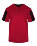 Alleson Athletic 7976 Striker Placket in Red/ black