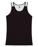 Alleson Athletic 8968 Women's Ventback Singlet Black/ White