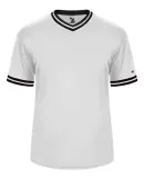 Alleson Athletic 2974 Youth Vintage Jersey White/ Black/ White