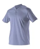 Alleson Athletic 522MM Baseball Two Button Henley  Columbia Blue