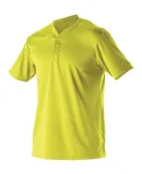 Alleson Athletic 522MM Baseball Two Button Henley  Electric Yellow