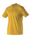 Alleson Athletic 522MM Baseball Two Button Henley  Gold