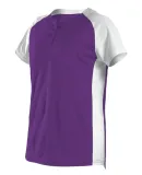 Alleson Athletic 522PDW Women's Two Button Fastpit in Purple/ white