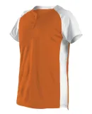 Alleson Athletic 522PDWG Girls' Two Button Fastpit in Orange/ white