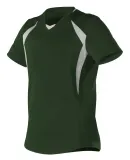 Alleson Athletic 552JG Girls' Short Sleeve Fastpit in Forest/ white