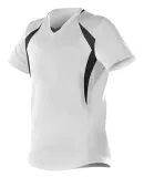 Alleson Athletic 552JG Girls' Short Sleeve Fastpit in White/ black