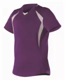 Alleson Athletic 552JW Women's Short Sleeve Fastpi in Purple/ white