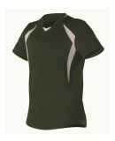 Alleson Athletic 552JW Women's Short Sleeve Fastpi in Forest/ white