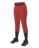 Alleson Athletic 605PBWY Girls' Belt Loop Fast-Pit in Red