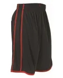 Alleson Athletic 535PW Women's Basketball Shorts Black/ Red