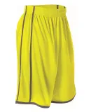 Alleson Athletic 535PW Women's Basketball Shorts Electric Yellow/ Charcoal