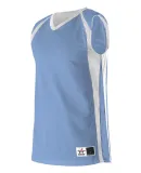 Alleson Athletic 54MMRW Women's Reversible Basketb Columbia Blue/ White