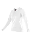 Alleson Athletic 831VLJG Girls' Dig Long Sleeve Vo White