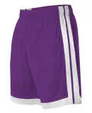 Alleson Athletic 538P Single Ply Basketball Shorts Purple/ White