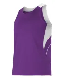 Alleson Athletic R1LFJ Loose Fit Track Tank Purple/ White