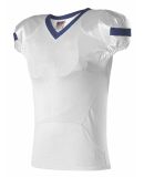 Alleson Athletic 754Y Youth Pro Flex Cut Belt Leng in White/ navy