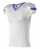 Alleson Athletic 754Y Youth Pro Flex Cut Belt Leng in White/ royal