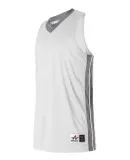 Alleson Athletic 538JY Youth Single Ply Basketball White/ Charcoal