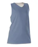 Alleson Athletic 506CRW Women's Reversible Racerba Columbia Blue/ White