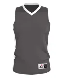 Alleson Athletic 538J Single Ply Basketball Jersey Charcoal/ White