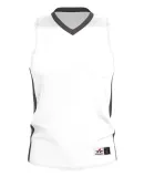 Alleson Athletic 538J Single Ply Basketball Jersey White/ Charcoal