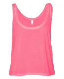 BELLA 8880 Womens Cropped Tank Crop Top NEON PINK