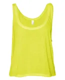 BELLA 8880 Womens Cropped Tank Crop Top NEON YELLOW