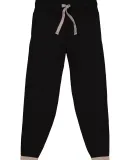 LA T 8996 Adult Statement Fleece Jogger BLACK/ TITANIUM