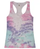 Tie-Dye 3400 Ladies' Racerback Tank COTTON CANDY