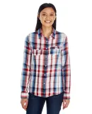 Burnside Clothing 5222 Women's Long Sleeve Plaid S Red