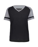 Augusta Sportswear 2914 Women's Fanatic 2.0 T-Shir in Black/ grey heather