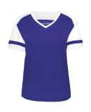 Augusta Sportswear 2914 Women's Fanatic 2.0 T-Shir in Purple/ white