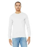 Bella + Canvas 3501CVC Unisex CVC Jersey Long-Slee in Solid wht blend